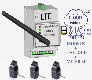 Energy Meter 3P LTE, meter Chain2 con connettivit&agrave; cellulare
